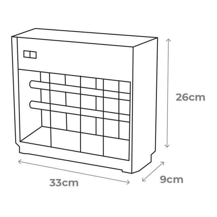 Edm Mata insectos profesional eléctrico 2x8w, radio 50m², 33x9x26cm, cromo/negro 1 Edm Mata insectos profesional eléctrico 2x8w, radio 50m², 33x9x26cm, cromo/negro 1