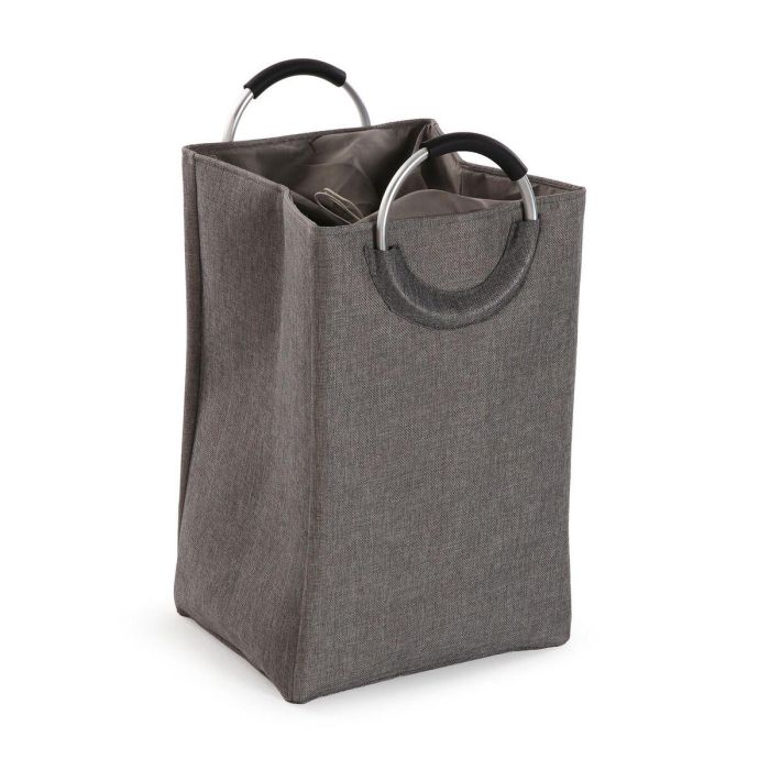 Cesto para la Ropa Sucia Versa Gris Aluminio Polipropileno EVA 36 X 55 X 30 CM 0 Cesto para la Ropa Sucia Versa Gris Aluminio Polipropileno EVA 36 X 55 X 30 CM 0