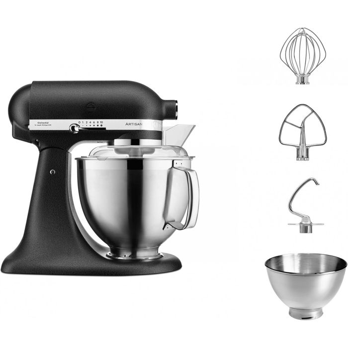 Kitchenaid 5KSM185 PS EBK Robot de Cocina Artisan, 4.8L, Bol de Acero Inoxidable, Incluye Accesorios 1