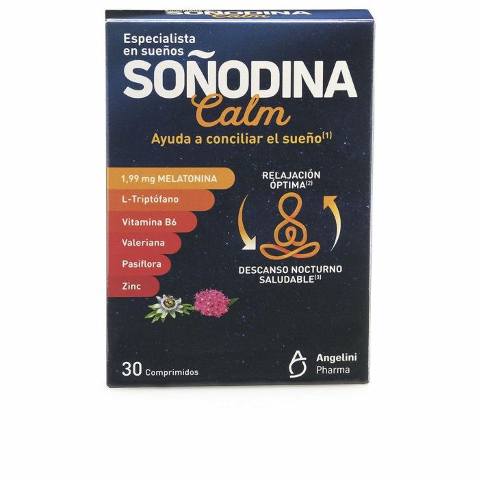 Natura Essenziale SOÑODINA Melatonina 1,99 mg para Regular el Sueño, Insomnio y Descanso Reparador 30 Comprimidos 1