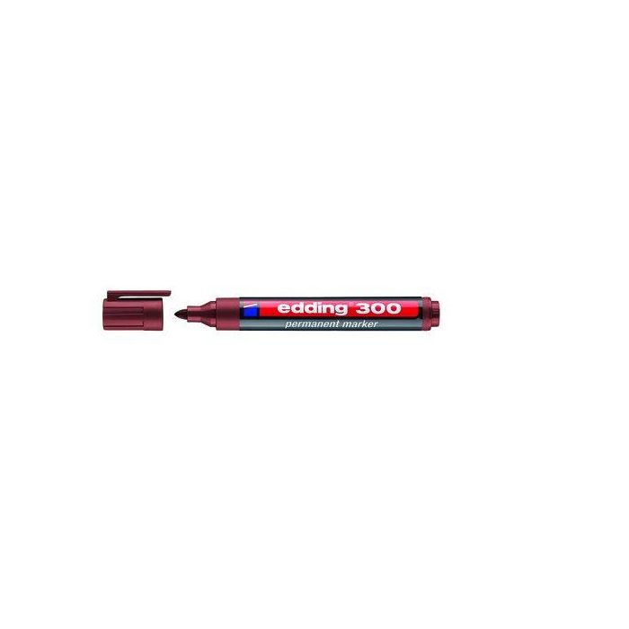Marcador Permanente Edding 300 Conico Marron 10 unidades