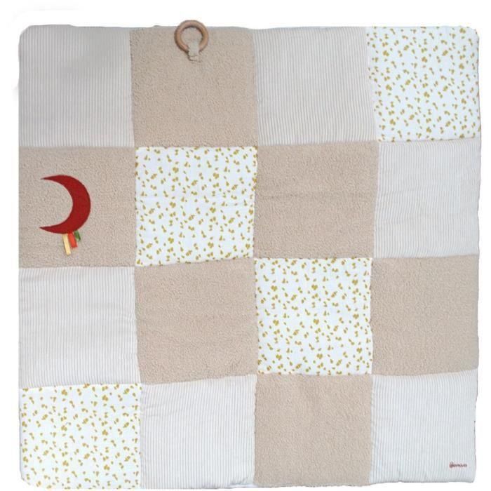 Alfombra de juego - DOMIVA - Luna de Miel - Patchwork - Aro de madera y luna decorativa Alfombra de juego - DOMIVA - Luna de Miel - Patchwork - Aro de madera y luna decorativa