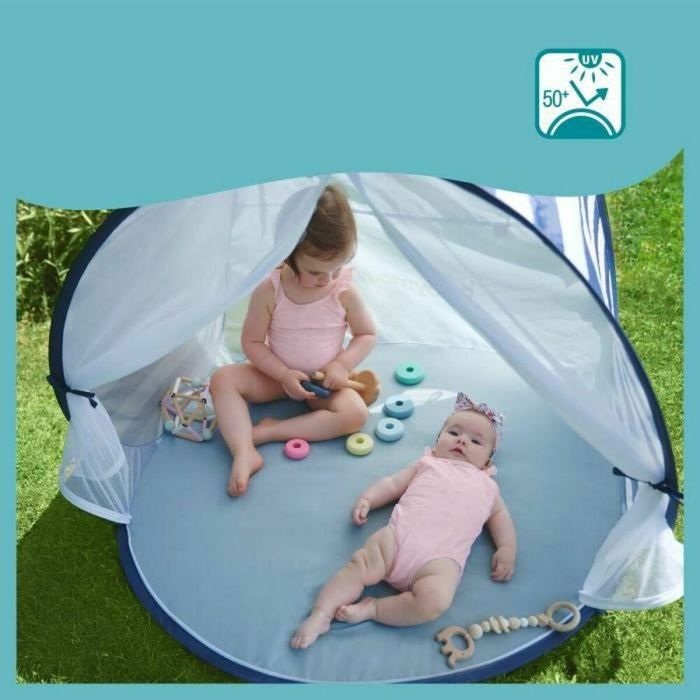 Babymoov Tienda Anti-UV SPF 50+ Mariniere con Mosquitera Integrada Pop-Up Ligera Repelente Agua y Bolsa Transporte 2