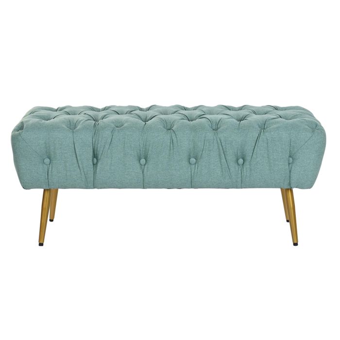 DKD Home Decor Descalzadora Glam Capitoné Verde Jade de Poliéster y Metal, Desmontable, 103x46x43 cm 3 DKD Home Decor Descalzadora Glam Capitoné Verde Jade de Poliéster y Metal, Desmontable, 103x46x43 cm 3