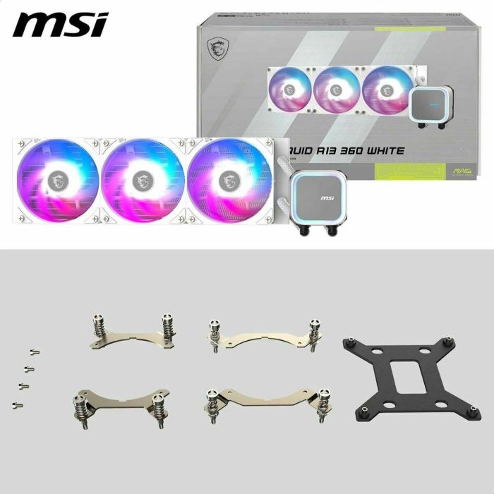 MSI MAG Coreliquid Kit Refrigeración Líquida AIO 3 Ventiladores RGB Blanco Compatible Intel LGA 1700/1851 AMD AM4/AM5 4 MSI MAG Coreliquid Kit Refrigeración Líquida AIO 3 Ventiladores RGB Blanco Compatible Intel LGA 1700/1851 AMD AM4/AM5 4