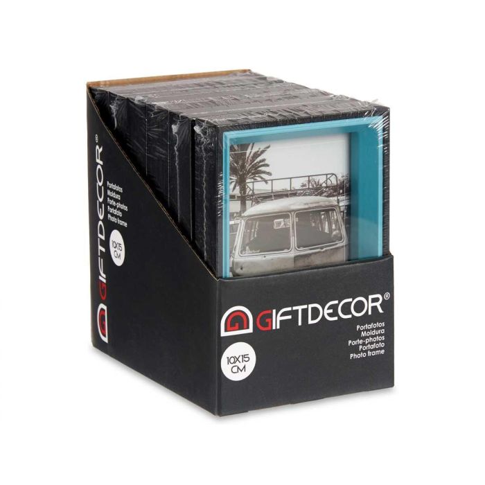 Giftdecor Portafotos de Madera 10x15 cm Negro y Azul con Cristal - MDF (24 Unidades) 2