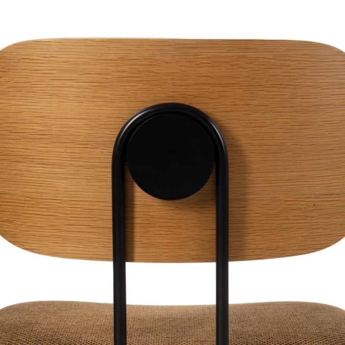 Silla Natural-Marrón Tejido-Metal Salón 48 X 55 X 82,50 cm