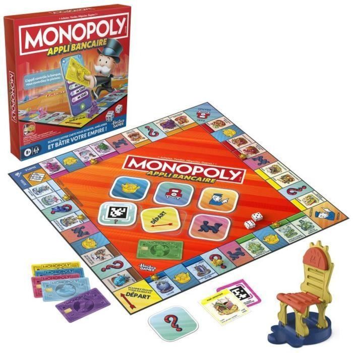 Monopoly HASG1424101 Monopoly Banking App Juego de Mesa con Aplicación para Dispositivos Inteligentes, A partir de 8 Años 1