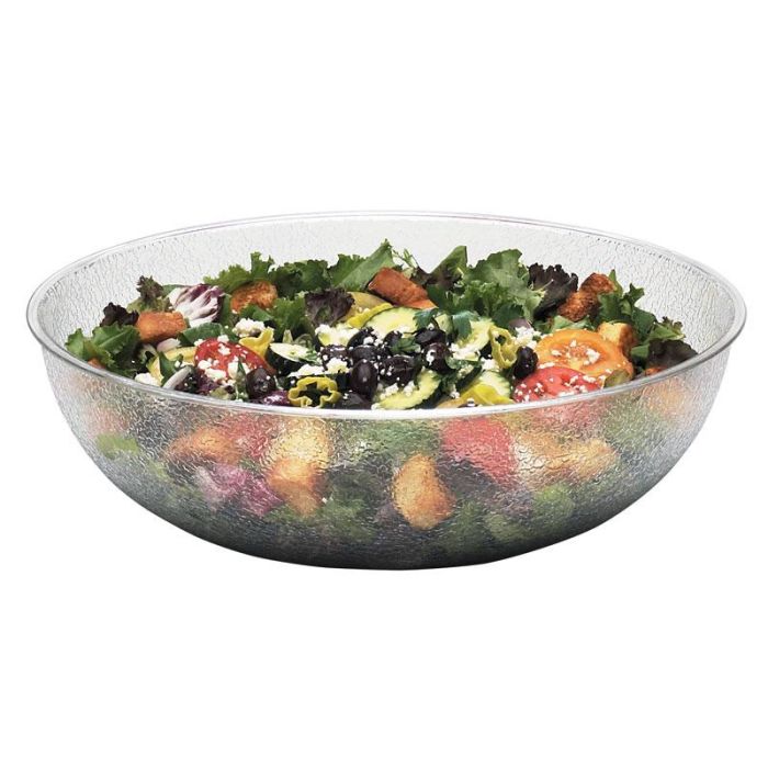 CAMBRO - PSB15-176 - Ensaladera 10,6 L - 38,1 x 38,1 cm - Policarbonato Transparente con efecto empedrado