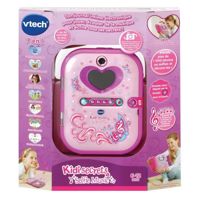 Vtech Kidisecrets Selfie Music Rose Diario Musical Electrónico Niña 6-12 años Francés 1 Vtech Kidisecrets Selfie Music Rose Diario Musical Electrónico Niña 6-12 años Francés 1