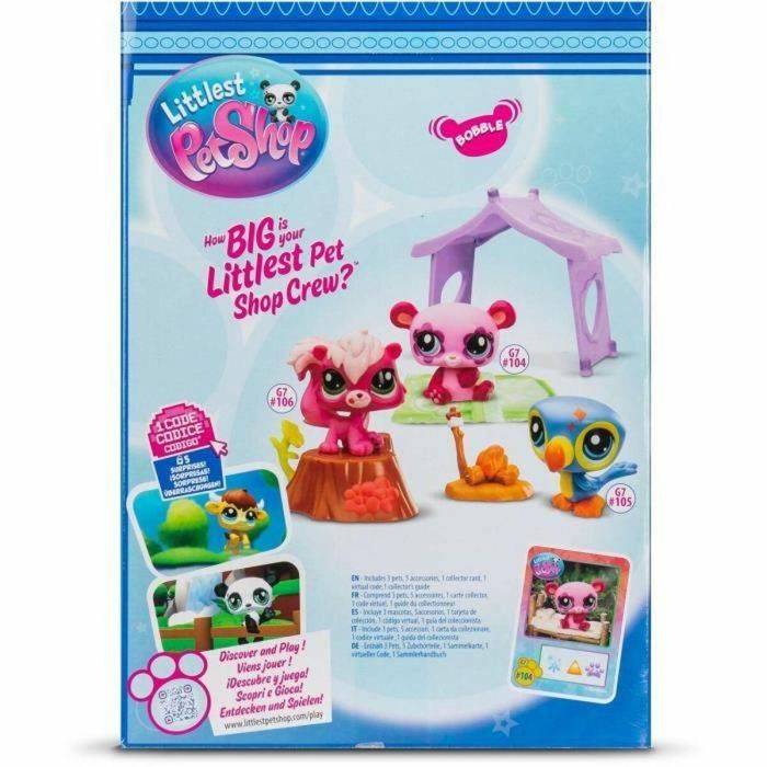 Bandai BAN3701405822873 Littlest Pet Shop Pack Temático de Camping con 3 Mascotas, Animales y Accesorios 2