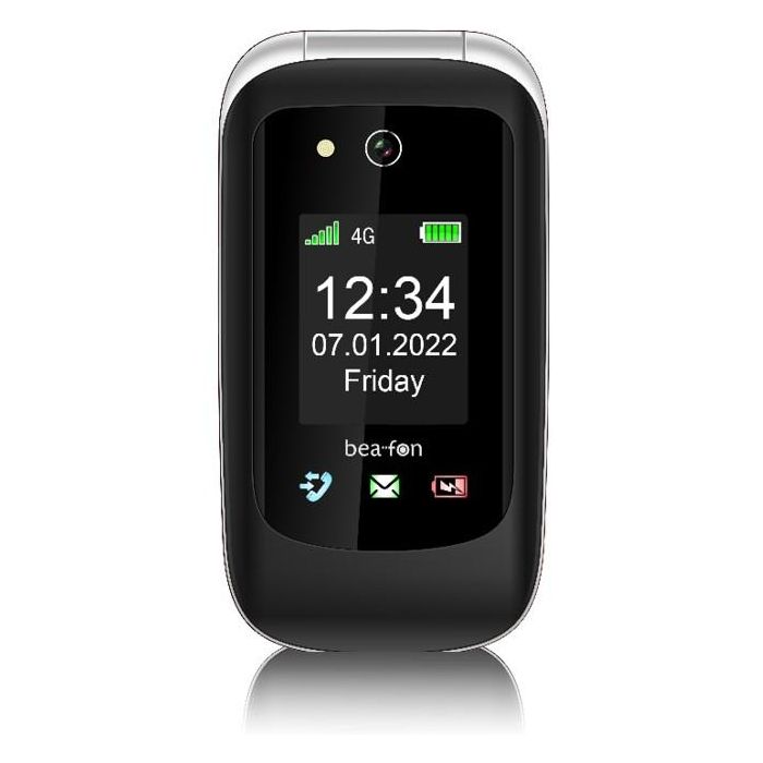 Bea-Fon SL720i 4G, teléfono móvil para personas mayores, color negro