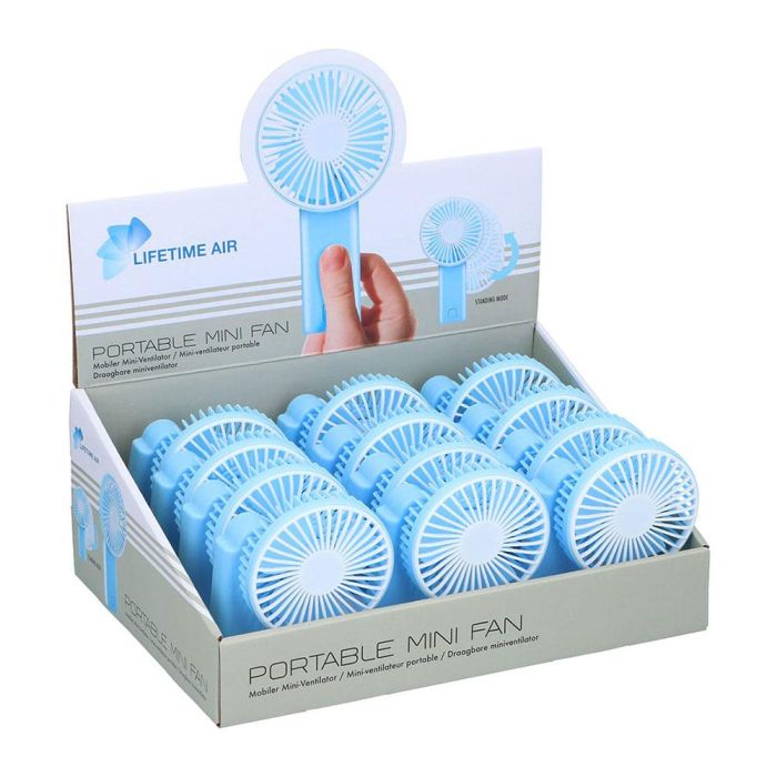 Lifetime Mini Ventilador de Mano, 2 Pilas AA, Cabezal Multiposición, Color Azul, 9x4.5x15.5cm 1 Lifetime Mini Ventilador de Mano, 2 Pilas AA, Cabezal Multiposición, Color Azul, 9x4.5x15.5cm 1