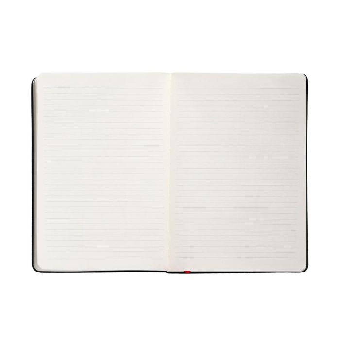 Cuaderno Con Gomilla Antartik Notes Tapa Dura A4 Hojas Rayas Negro Y Rojo 100 Hojas 80 gr Fsc 7