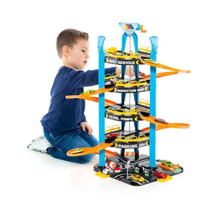 Molto Parking de 5 plantas con lavadero, elevador y rampas para coches, ideal para niños +3 años. Juguete de Plástico 57x56x75 cm 4 Molto Parking de 5 plantas con lavadero, elevador y rampas para coches, ideal para niños +3 años. Juguete de Plástico 57x56x75 cm 4