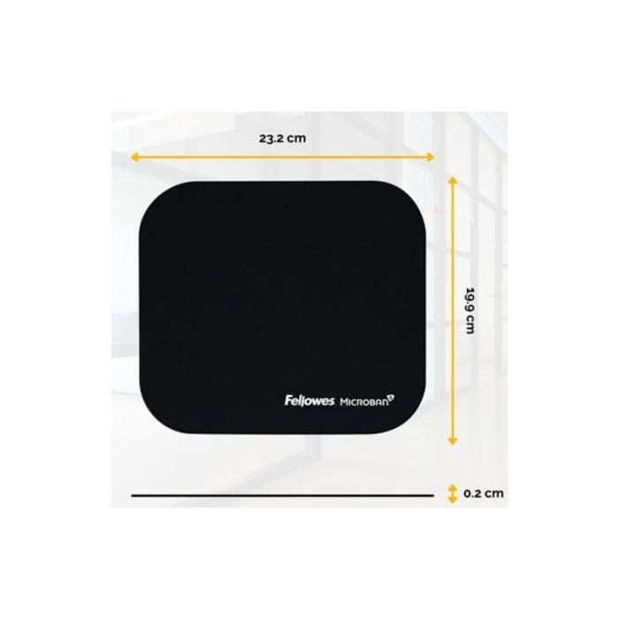 Fellowes Alfombrilla Estándar Protección Microban Negro para Ratones Ópticos y Láser Base Antideslizante 1 Fellowes Alfombrilla Estándar Protección Microban Negro para Ratones Ópticos y Láser Base Antideslizante 1