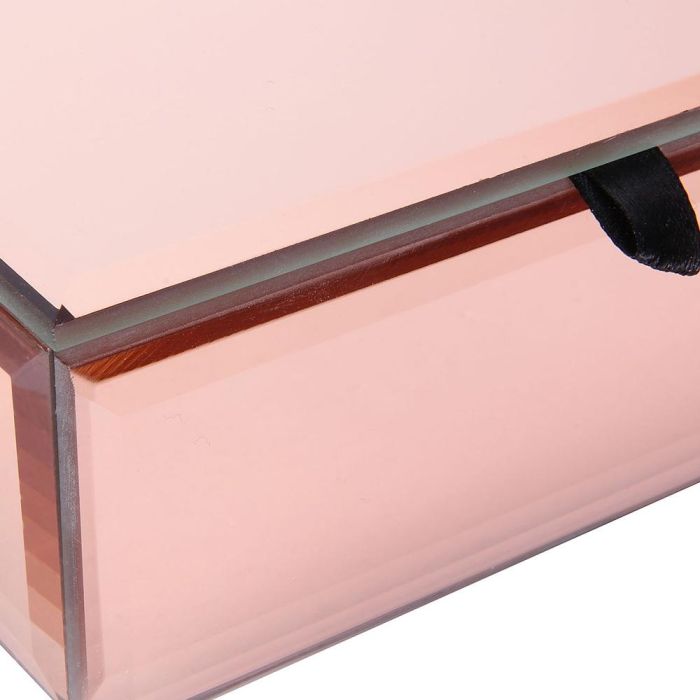 Home Deco Factory Joyero con Espejo Color Cobre para Tocador 16x9,5x5,5 cm 4