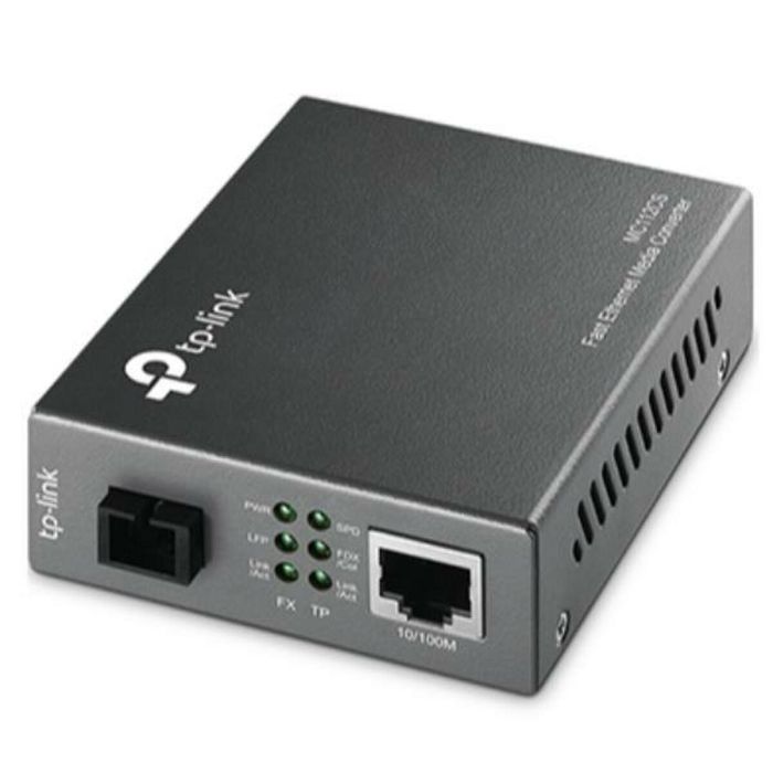 TP-Link MC111CS Convertidor de Medio Fibra Óptica a Ethernet RJ45 Monomodo Gigabit 1000Mbps WDM SC 1550nm 20km Negro TP-Link MC111CS Convertidor de Medio Fibra Óptica a Ethernet RJ45 Monomodo Gigabit 1000Mbps WDM SC 1550nm 20km Negro
