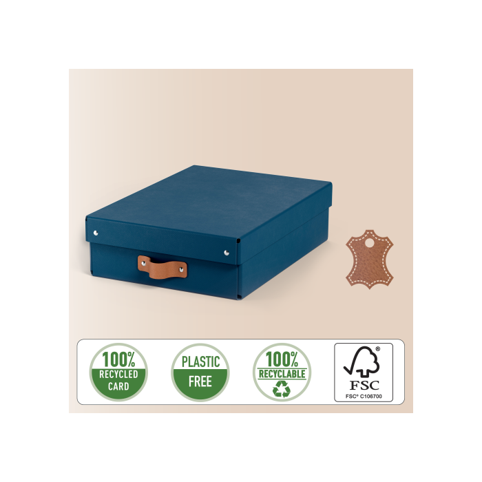 Pack 2 Cajas de Almacenamiento Cartón Mediana Baja Color Azul Leitz 61480068 3 Pack 2 Cajas de Almacenamiento Cartón Mediana Baja Color Azul Leitz 61480068 3