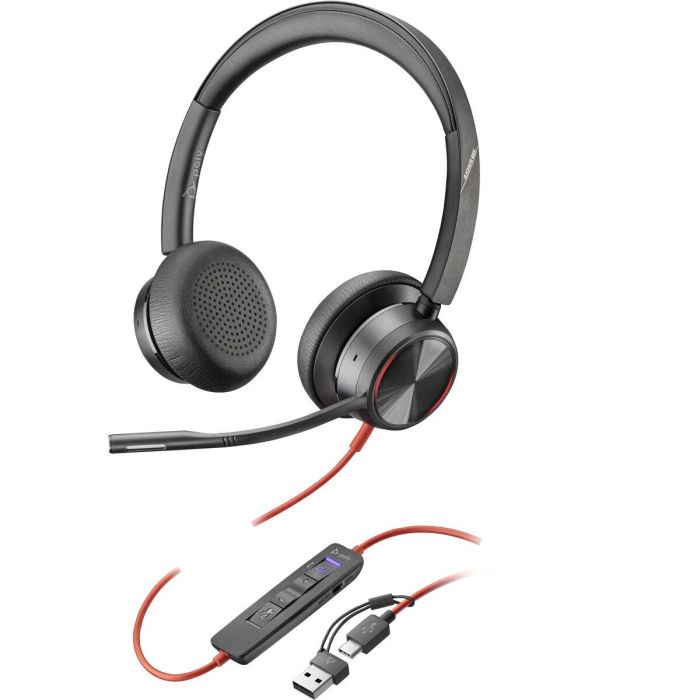 HP Blackwire 8225 Stereo Microsoft Teams Certified USB-C Headset +USB-C/A Adapter HP Blackwire 8225 Stereo Microsoft Teams Certified USB-C Headset +USB-C/A Adapter