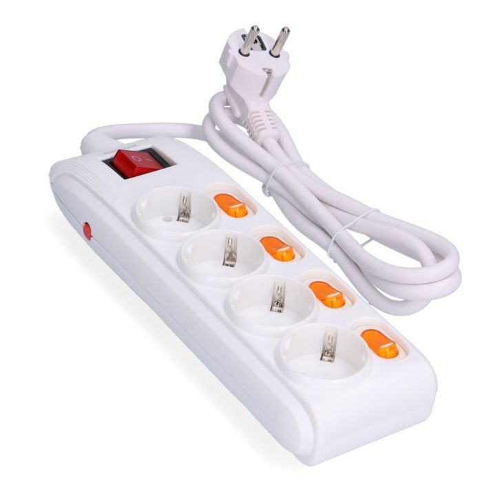 Base multiple 4 tomas + 4 interruptores + proteccion Base multiple 4 tomas + 4 interruptores + proteccion