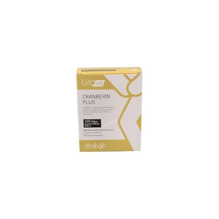 Urove Cranberin Plus 30Vcaps. con Arándano Rojo, Probióticos, Gayuba y Vitamina C para Salud Urinaria e Inmunitario