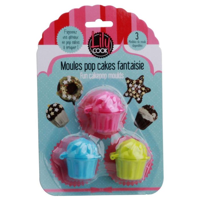 Juego De 3 Moldes Popcake/ Pirulet Lily Cook