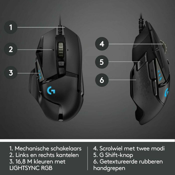 Ratón Logitech 910-005471 Negro 16000 dpi 25600 dpi 5 Ratón Logitech 910-005471 Negro 16000 dpi 25600 dpi 5