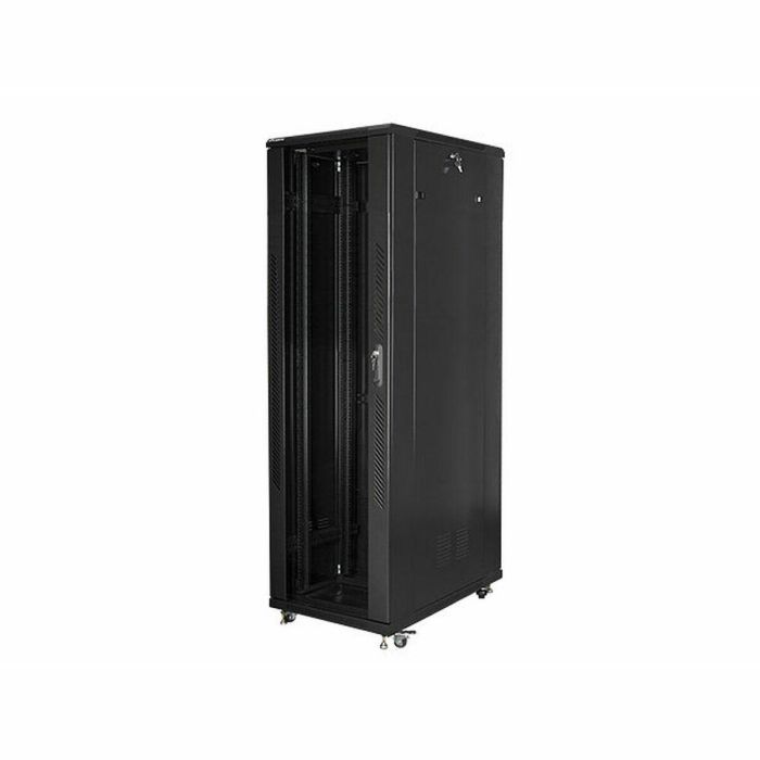 Lanberg FF01-8042-12B Rack 19 Pulgadas 42U 800x1000 mm, Negro, 800 kg, IP20, con Ruedas y Ventiladores