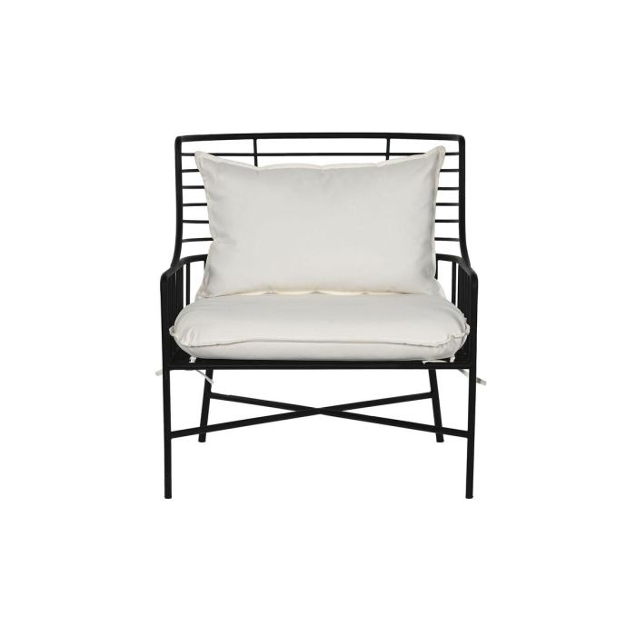 Butaca Home ESPRIT Blanco Negro Metal 70 x 68 x 79 cm 4