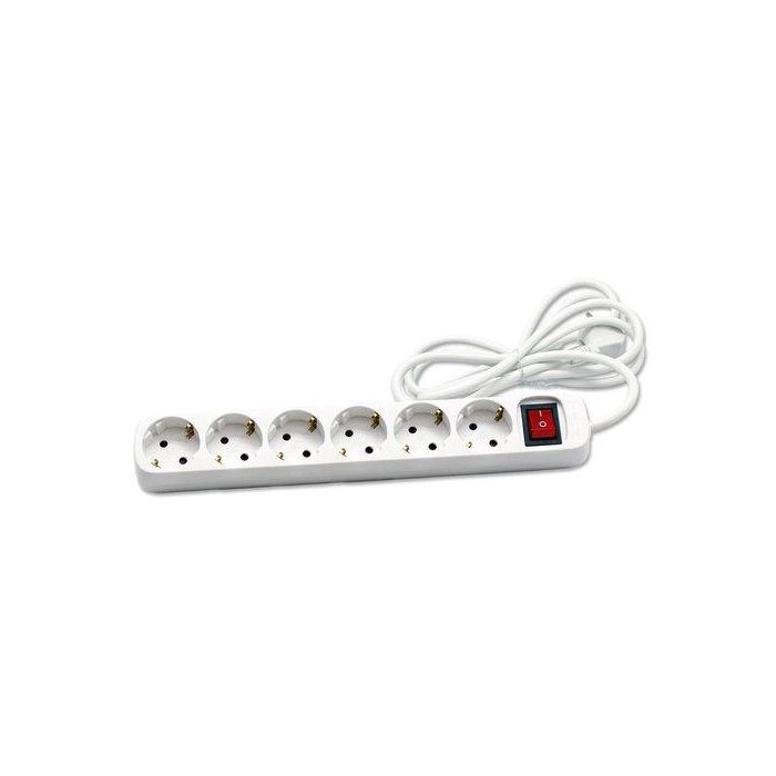 Enchufe Protector Cegasa 6 Salidas (Regleta) Cable 3 Metros