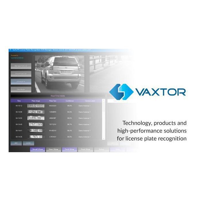 Ernitec Licencia ALPR en cámara Ernitec de Vaxtor para Halo Dx y Mercurey Dx con Reconocimiento MMC y VCLASS