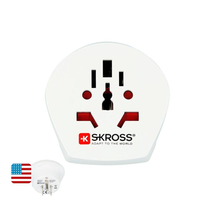 Skross Adaptador Mundial a Estados Unidos 1500221-e para Equipos con Enchufes de 2 y 3 Polos Diseñado en Suiza 0 Skross Adaptador Mundial a Estados Unidos 1500221-e para Equipos con Enchufes de 2 y 3 Polos Diseñado en Suiza 0