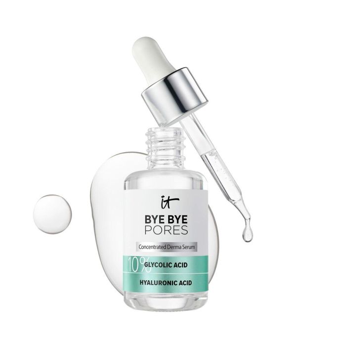 It Cosmetics F.I.L. D273373/1 BYE BYE PORES Sérum con 10% Ácido Glicólico + Hialurónico. Tratamiento Reductor de Poros, Acné y Puntos Negros 30 ml
