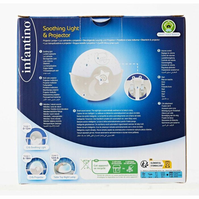 Infantino INF0773554049091 Lámpara Proyector con Luz Relajante, Color Gris 4 Infantino INF0773554049091 Lámpara Proyector con Luz Relajante, Color Gris 4