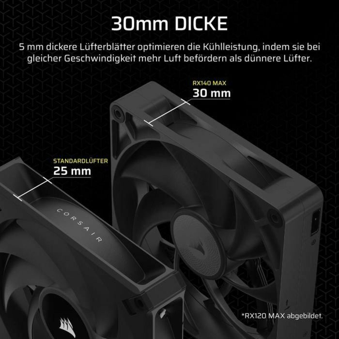 Corsair CO-9051044-WW iCUE LINK RX140 Max Ventilador doble de 2" de grosor para Refrigeración de PC 1