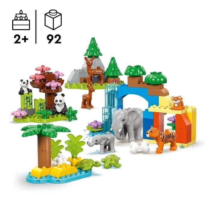 LEGO DUPLO My Town 10446 Familias de animales salvajes 3 en 1 - Juegos de aprendizaje temprano con animales 1 LEGO DUPLO My Town 10446 Familias de animales salvajes 3 en 1 - Juegos de aprendizaje temprano con animales 1