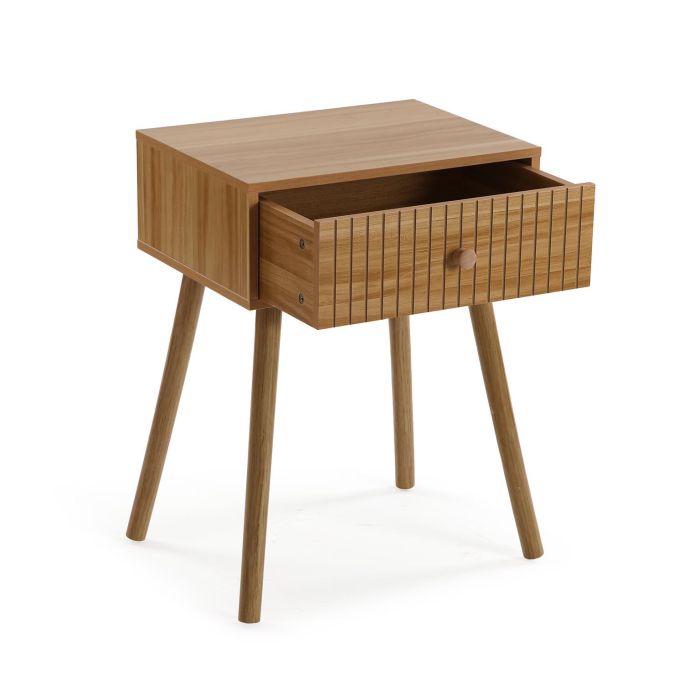Mesilla de Noche Ahedo Versa 30x55 cm - Madera MDF y Metal 1 Mesilla de Noche Ahedo Versa 30x55 cm - Madera MDF y Metal 1