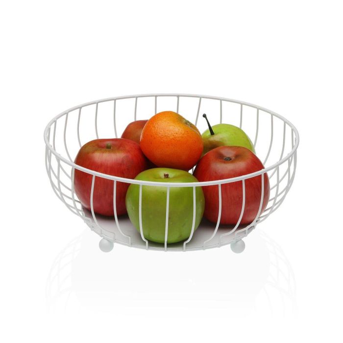 Frutero Versa Blanco Metal Acero 27,5 X 11 X 27,5 CM 1 Frutero Versa Blanco Metal Acero 27,5 X 11 X 27,5 CM 1