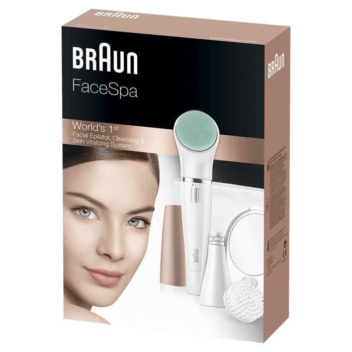 BRAUN FaceSpa 851V 3in1 Face Depiladora y cepillo de limpieza 5