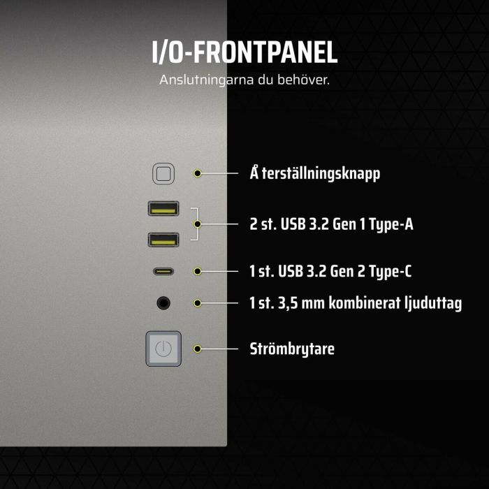 Corsair CC-9011289-WW Caja Gaming Midi Tower ATX MicroATX Mini ITX Vidrio Templado Refrigeración Blanco/Gris Satinado 3