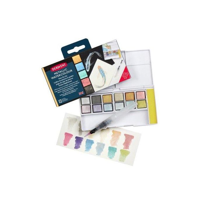 Acuarelas Derwent Metallic Caja De 12