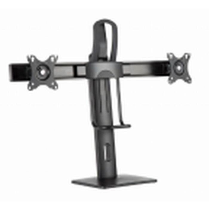 Gembird MS-D2-01 Soporte de Escritorio para 2 Monitores, Altura Regulable 245-400mm, Giro, Inclinación, Rotación, Pantallas hasta 27" (6kg), VESA, Negro