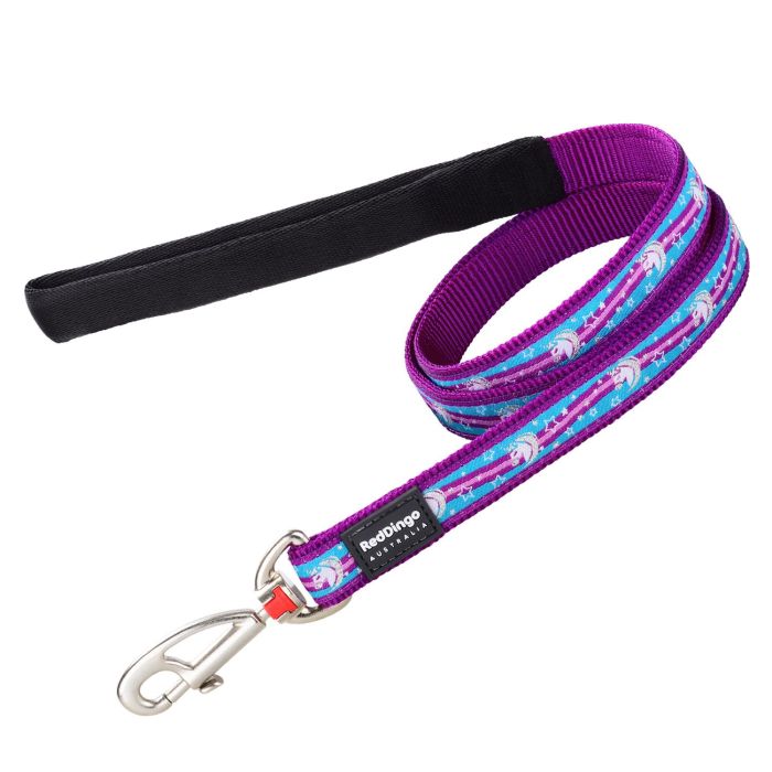 Red Dingo Correa para Perro de Nylon de Primera Calidad con Diseño Unicorn - 15mm x 1.2m - Funcional, Duradera y Cómoda, Clip Ultra Resistente