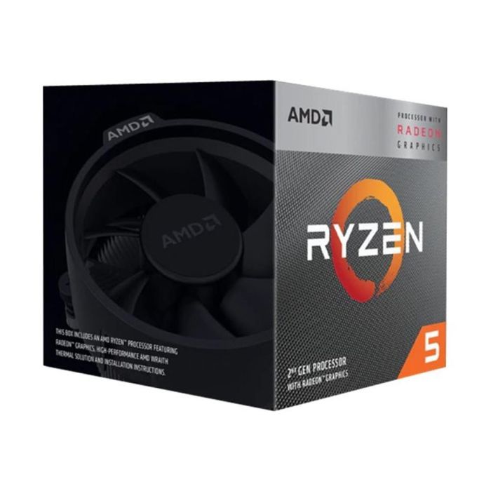 AMD Ryzen 5 3400G Procesador 4 Núcleos 8 Hilos con Gráficos Integrados Radeon Vega 11 Socket AM4 3.7GHz