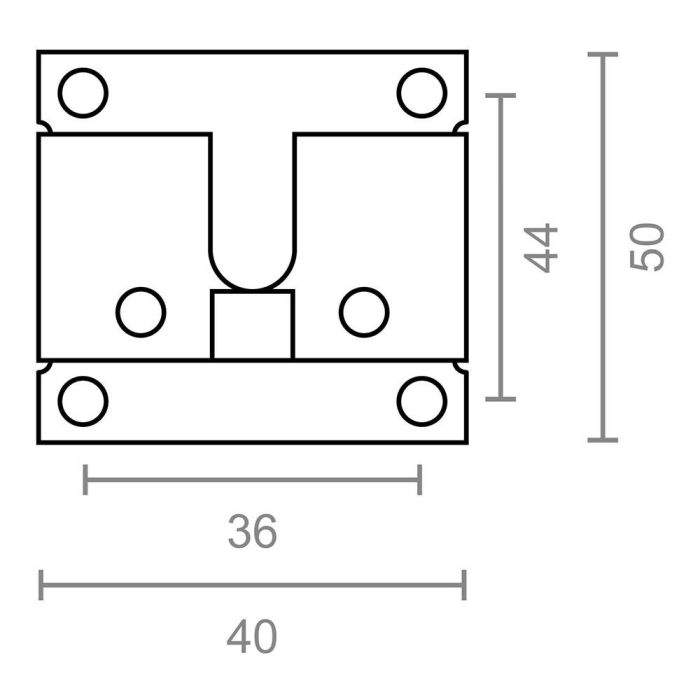 Edm Soporte rodillos pr13 Zincado Acero 50x40 mm 2 Edm Soporte rodillos pr13 Zincado Acero 50x40 mm 2