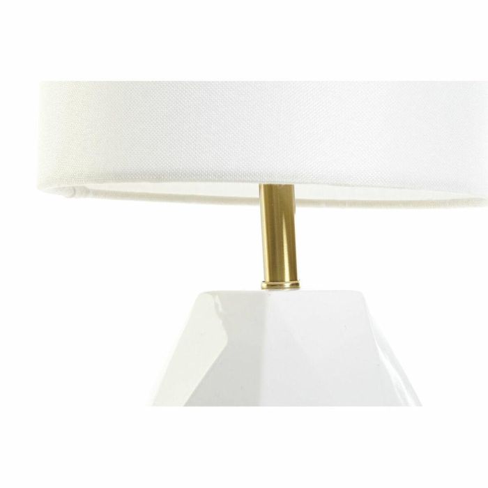 Lampara Sobremesa DKD Home Decor Blanco Dorado 20 x 37 x 20 cm 1