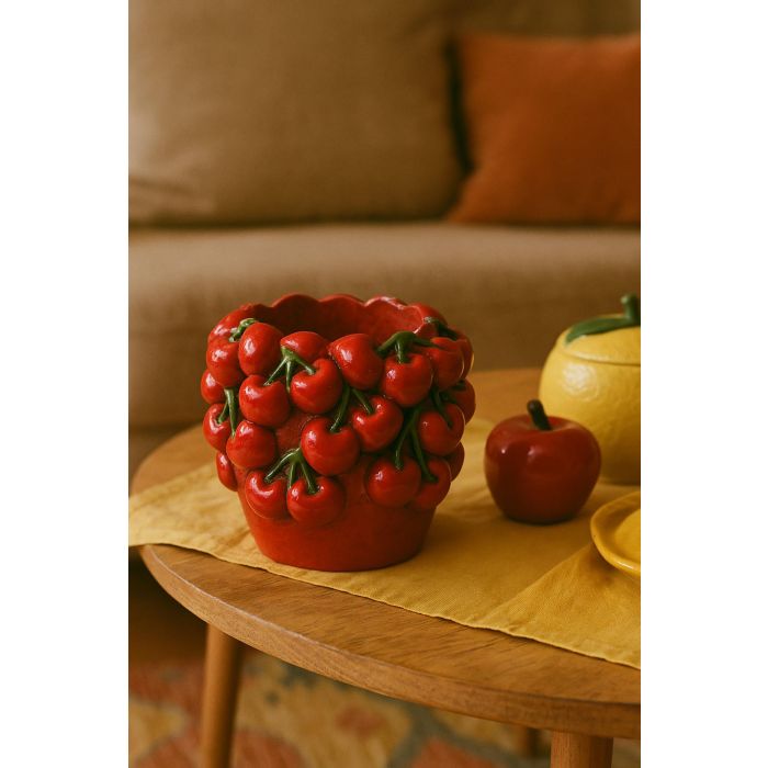 Jarron Tropical DKD Home Decor Rojo 14 x 15.5 x 14 cm (8 Unidades) 3 Jarron Tropical DKD Home Decor Rojo 14 x 15.5 x 14 cm (8 Unidades) 3