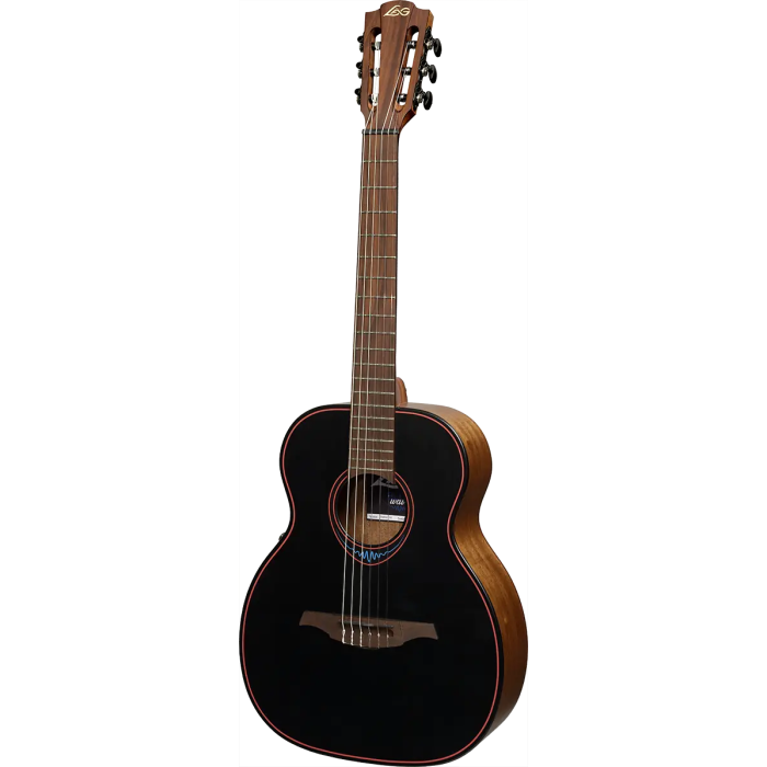 LAG Guitarra Acústica Travel Nylon Blue Wave AE Blue Wave 1 Tapa Cedro Rojo Macizo Fondo Caoba Satinado 2 LAG Guitarra Acústica Travel Nylon Blue Wave AE Blue Wave 1 Tapa Cedro Rojo Macizo Fondo Caoba Satinado 2