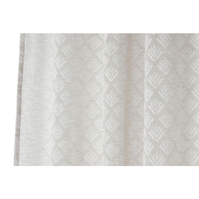 Cortina Romantico DKD Home Decor Beige 260 x 140 cm (2 Unidades) 5